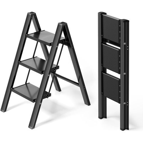 Échelle pliante en aluminium à 3 niveaux, escabeau polyvalent