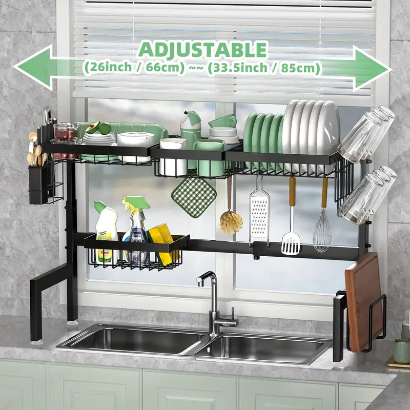 Égouttoir à vaisselle rétractable