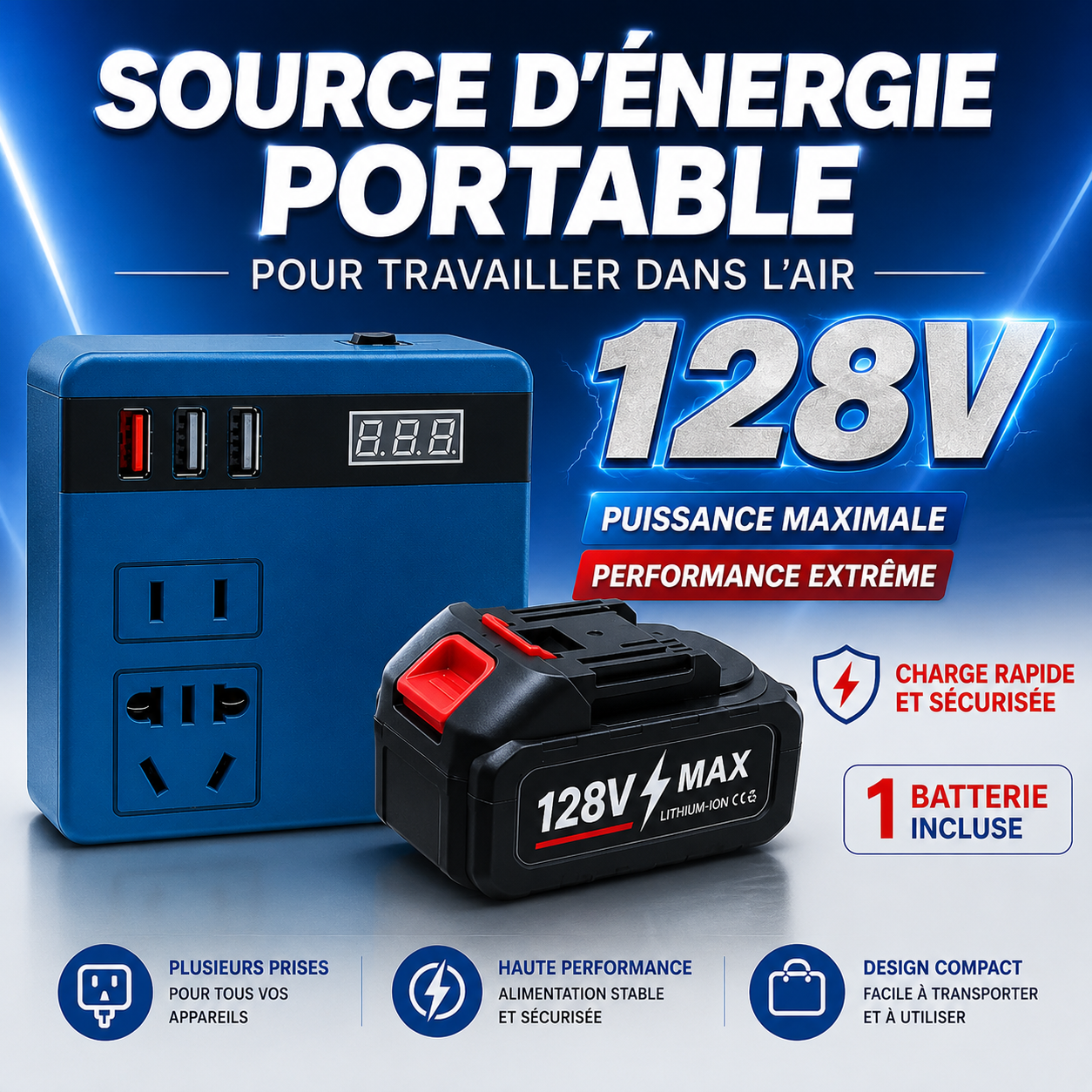 PowerBox 128V – Station d’Énergie Portable