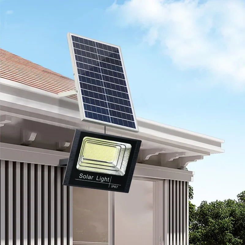Projecteur solaire LED avec télécommande – Puissance et économie d'énergie