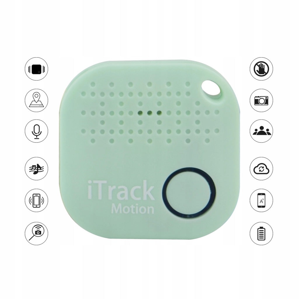 iTrack Localisateur de clés à mouvement Bluetooth GPS Alarme de mouvement Menthe