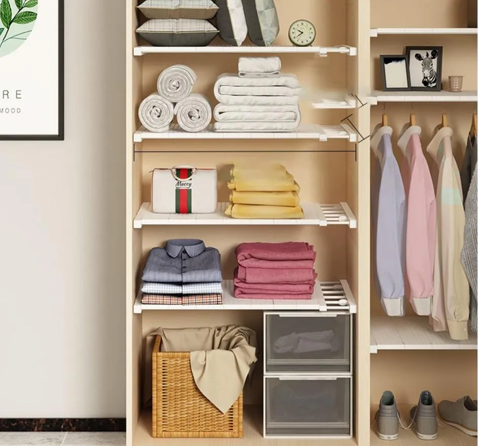Support étagère ajustable pour placards sans Perçage