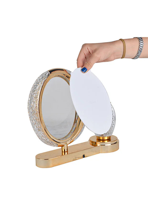 Cadre photo vase en cristal illuminé LED  - 25 x 28 cm