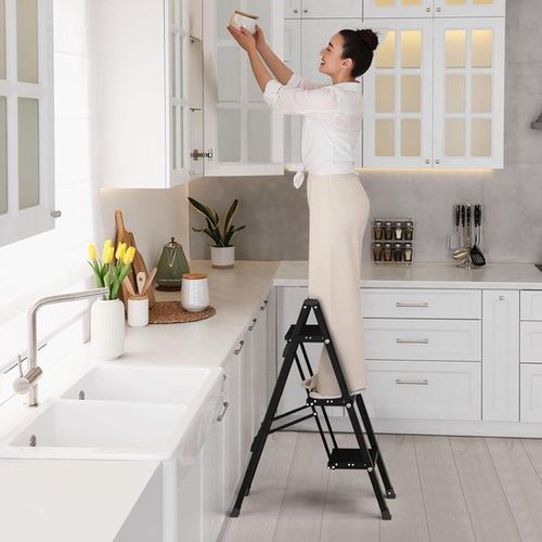 Échelle pliante en aluminium à 3 niveaux, escabeau polyvalent