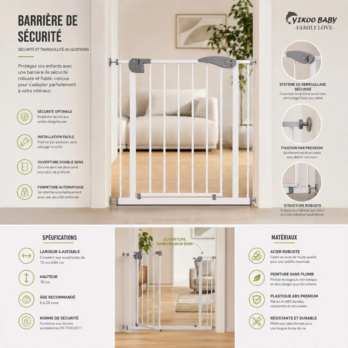 Barrière de protection pour enfants – une sécurité totale pour votre maison !