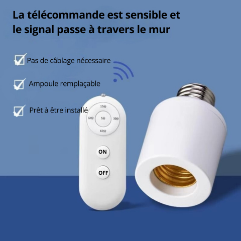 Douille de Lampe Intelligente E27 avec télécommande