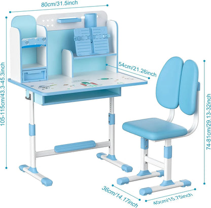 Ensemble Bureau & Chaise Ergonomique pour Enfants