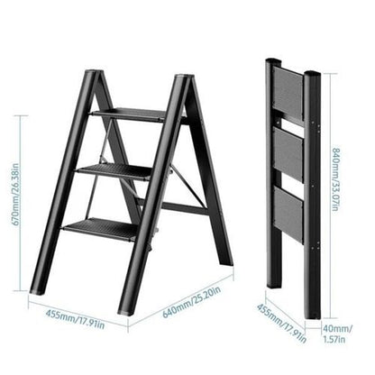 Échelle pliante en aluminium à 3 niveaux, escabeau polyvalent