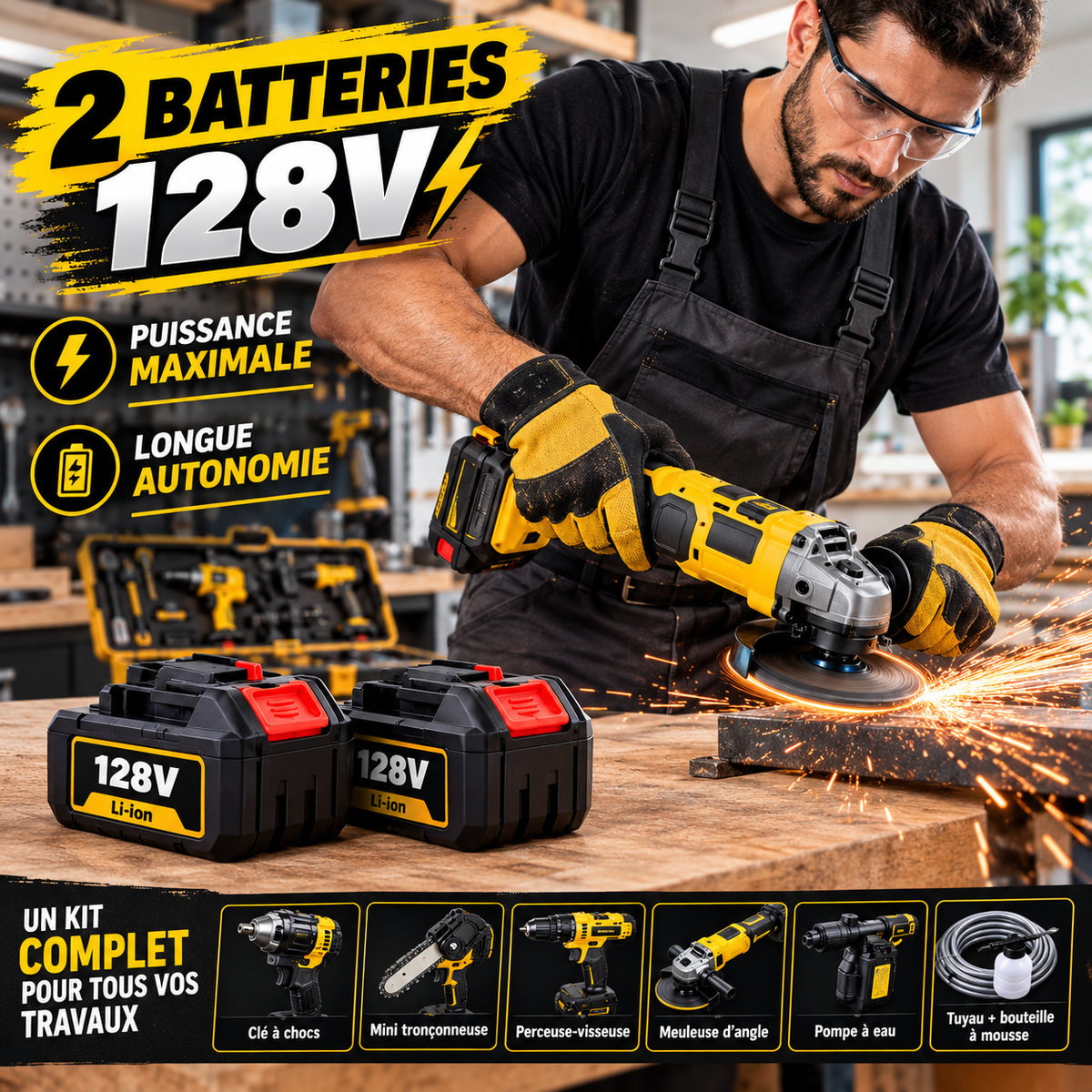 Kit d’Outils Sans Fil 8-en-1