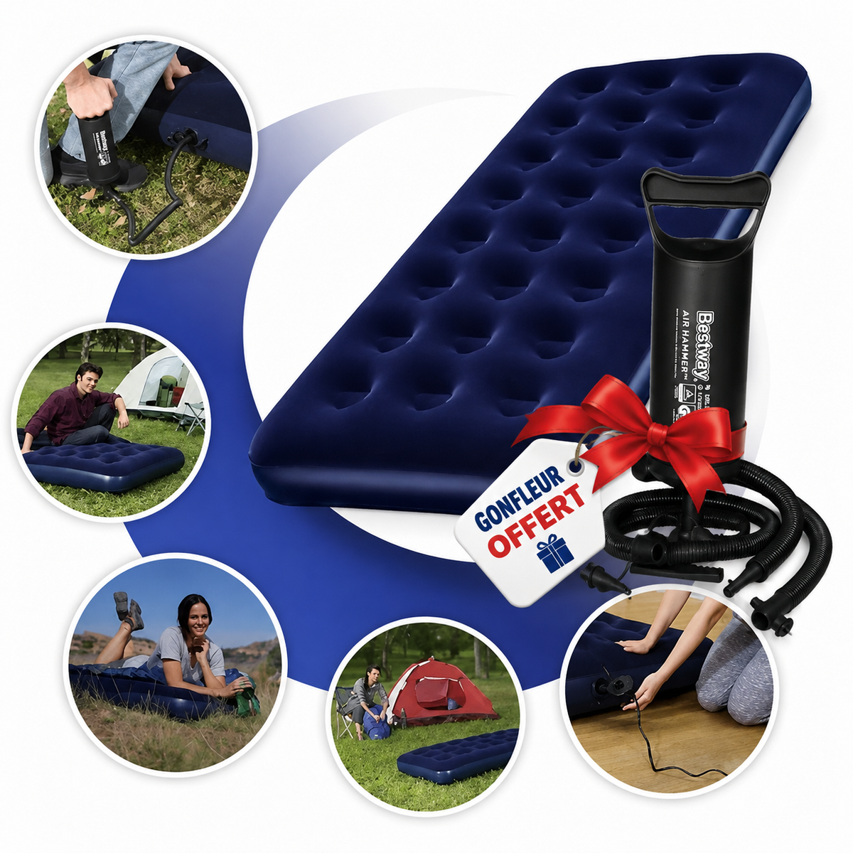 DreamBed Pro™ – Le Confort Premium, Partout Avec Vous  + Gonfleur
