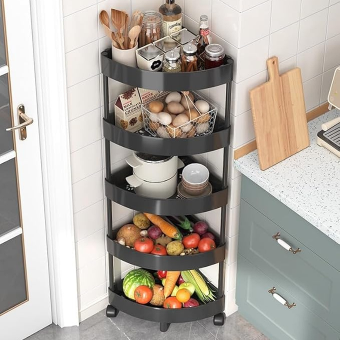 Étagère d'angle de rangement – la solution idéale pour organiser la salle de bain et la cuisine
