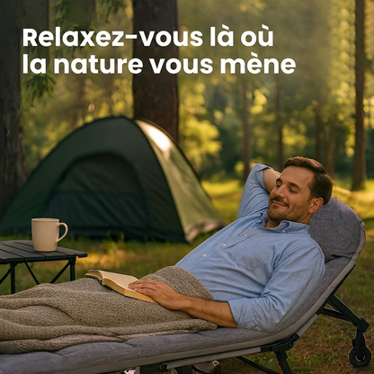 Chaise Longue Pliable Multifonction 3 en 1 – Confort Premium Sans Encombrement