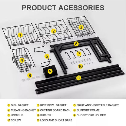 Égouttoir à vaisselle rétractable