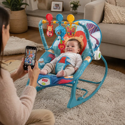 Transat a bascule Relax Évolutif  3 en 1 pour Bébé – Confort, Jeu & Repos