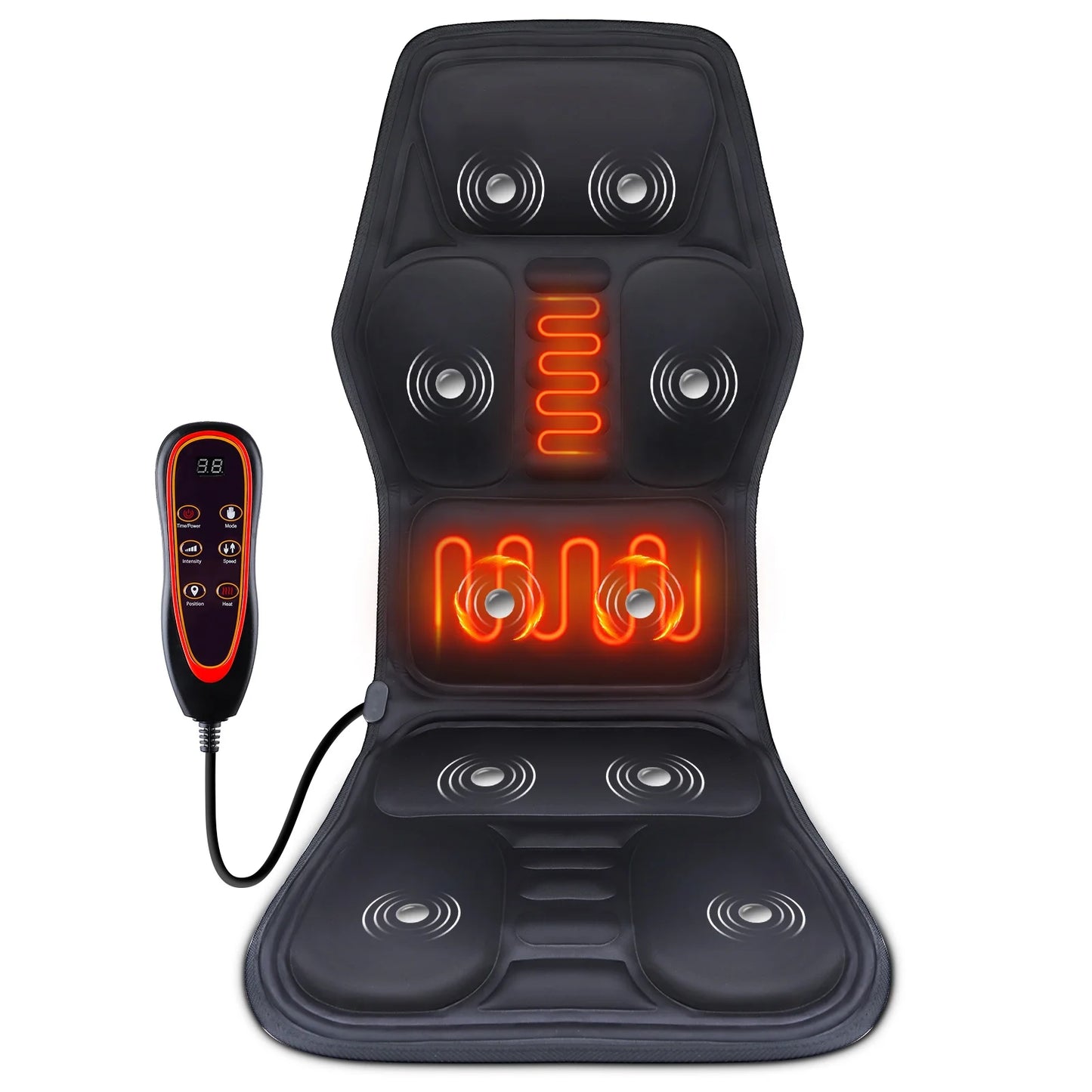 Fauteuil de massage chauffant électrique pour voiture, chaise de bureau