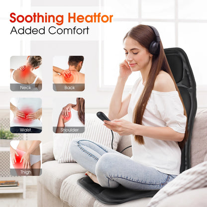 Fauteuil de massage chauffant électrique pour voiture, chaise de bureau
