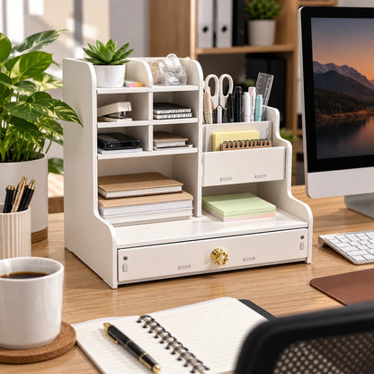 L'Étagère des documents et accessoires de bureau avec Tiroir - L'Étagère Qui Double Votre Espace