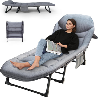 Chaise Longue Pliable Multifonction 3 en 1 – Confort Premium Sans Encombrement
