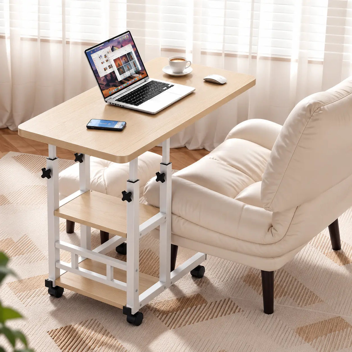 Bureau Mobile Réglable 4-en-1 pour travaillez confortablement