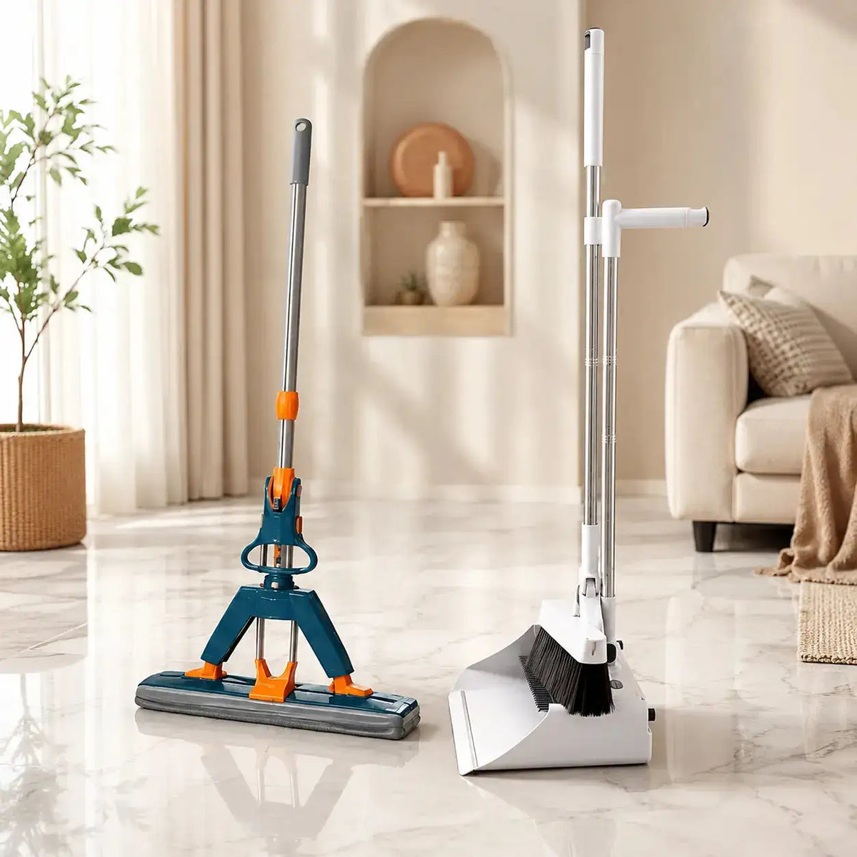 Pack CleanPro™ 3-en-1 – Balai, Pelle & Serpillière 180°
