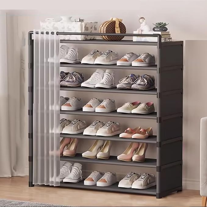 Meuble de rangement portable pour chaussures, étagère à chaussures à 7 niveaux avec grande capacité,