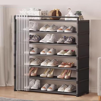 Meuble de rangement portable pour chaussures, étagère à chaussures à 7 niveaux avec grande capacité,